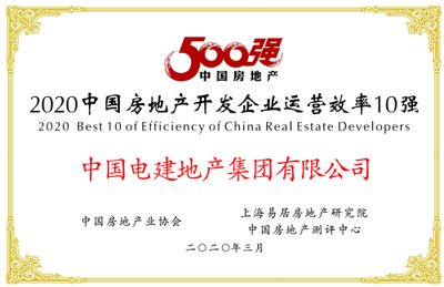 中國電建地產(chǎn)集團(tuán)榮膺“2020中國房地產(chǎn)開發(fā)企業(yè)500強”，打造綜合開發(fā)與工程建設(shè)新標(biāo)桿